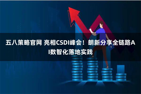 五八策略官网 亮相CSDI峰会！朗新分享全链路AI数智化落地实践